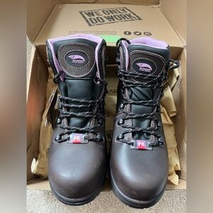 Avenger Black and Purple Work Boots